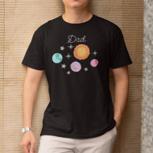 Black First Trip Around The Sun Dad 1st birthday T-Shirt