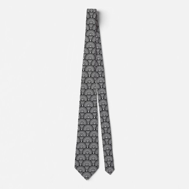 Black Fish Scales Tie (Front)
