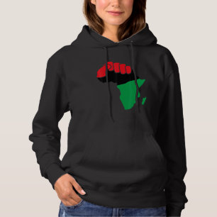 Black Fist Africa Continent Illustration History M Hoodie