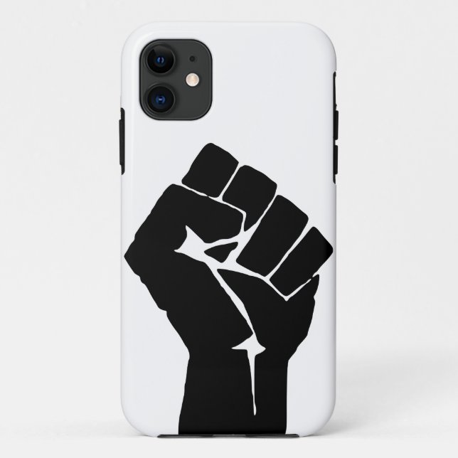 Black Fist Raised - Resistance Protest Case-Mate iPhone Case (Back)