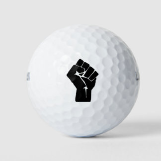Black Fist Raised - Resistance Protest Golf Balls