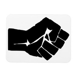 Black Fist Raised - Resistance Protest Magnet