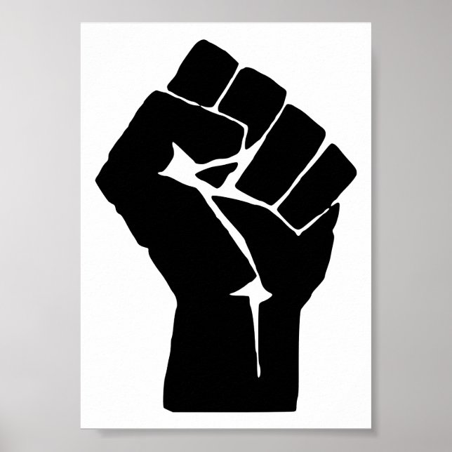 Black Fist Raised - Resistance Protest Poster (Front)