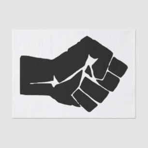 Black Fist Raised - Resistance Protest Tissue Paper