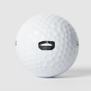 Black fitness tracker golf balls