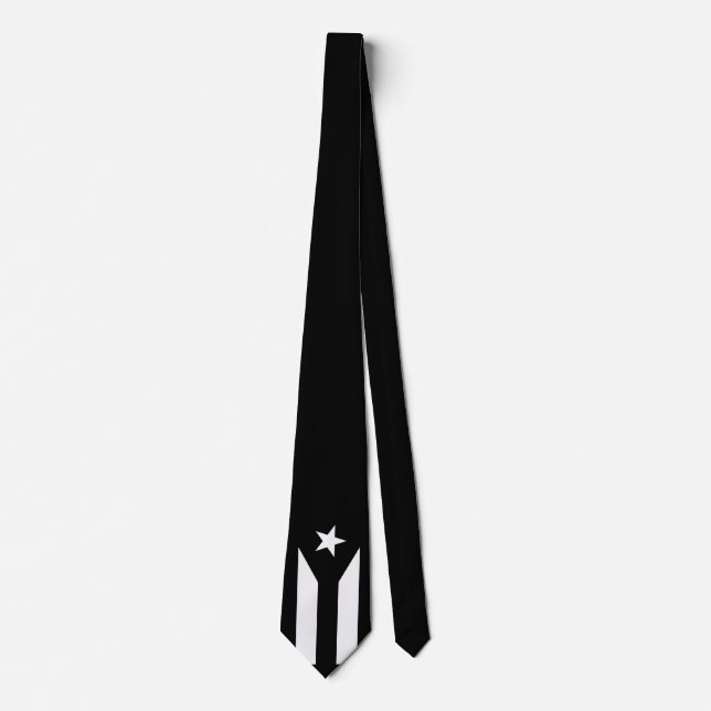 Black flag of Puerto Rico Tie (Front)