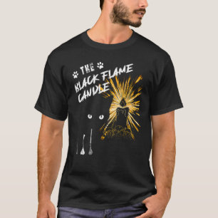 Black Flame Candle Halloween Cat Custome Tee