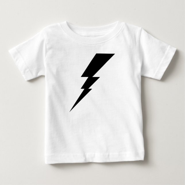 Black Flash Lightning Bolt  Baby T-Shirt (Front)
