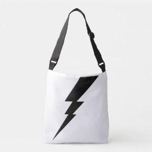 Black Flash Lightning Bolt Crossbody Bag