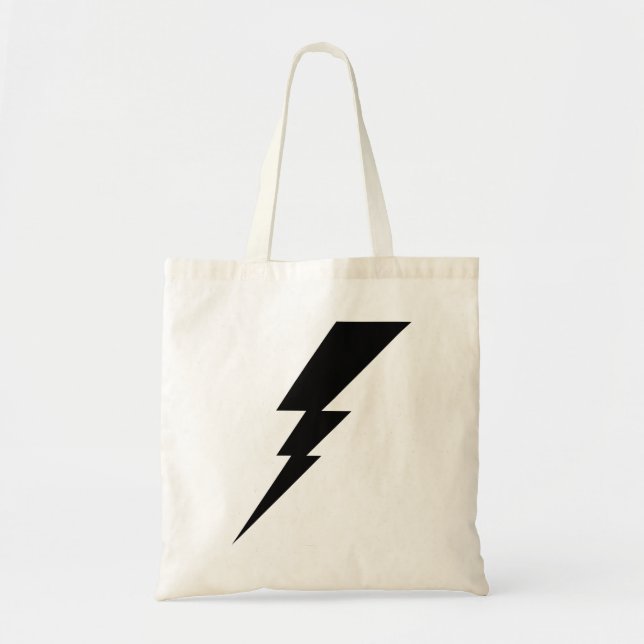 Black Flash Lightning Bolt Tote Bag (Front)