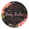 Black Floral Body Butter Labels