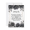  Black Floral Gothic Wedding Details Cards