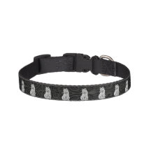 Black Floral Grey Cat Pattern Pet Collar