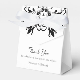 Black Floral Mandala Favour Box