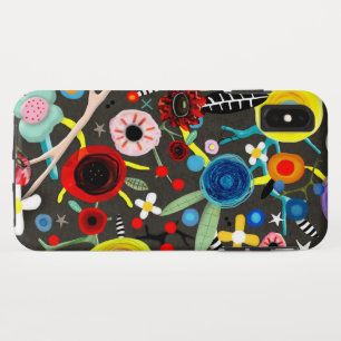 Black Floral meadow Case-Mate iPhone Case