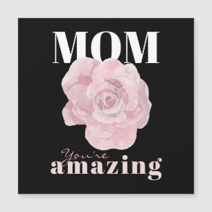 Black Floral Mother's Day Greeting Magnet
