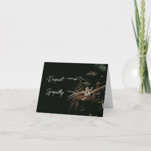 Black Floral Personalised Sympathy Card
