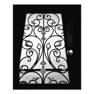 Black Floral Photo Print