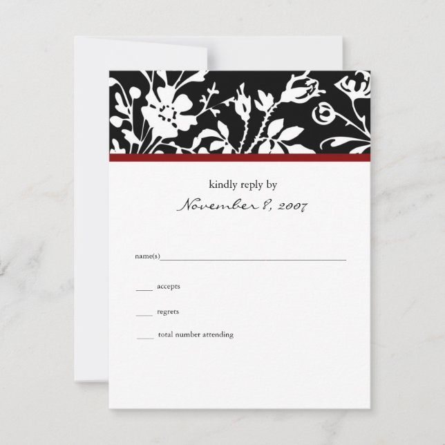 Black Floral Top Response Card (Front)