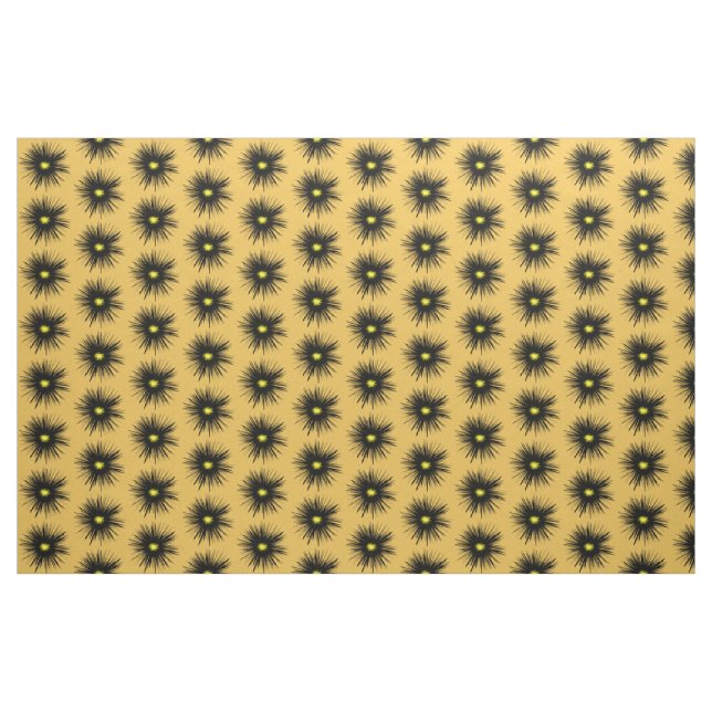 Black Flower Abstract Fabric (Yard)