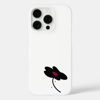 Black flower iPhone 16 pro case