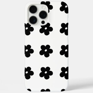 Black flower iPhone 16 pro max case
