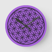 Black Flower of Life Pattern on Any Colour