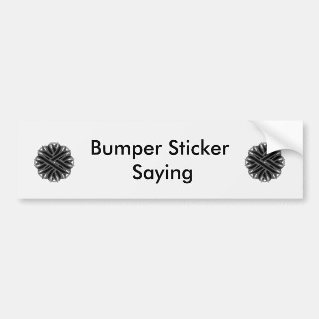 Black Flower Ribbon by Kenneth Yoncich Bumper Sticker (Front)