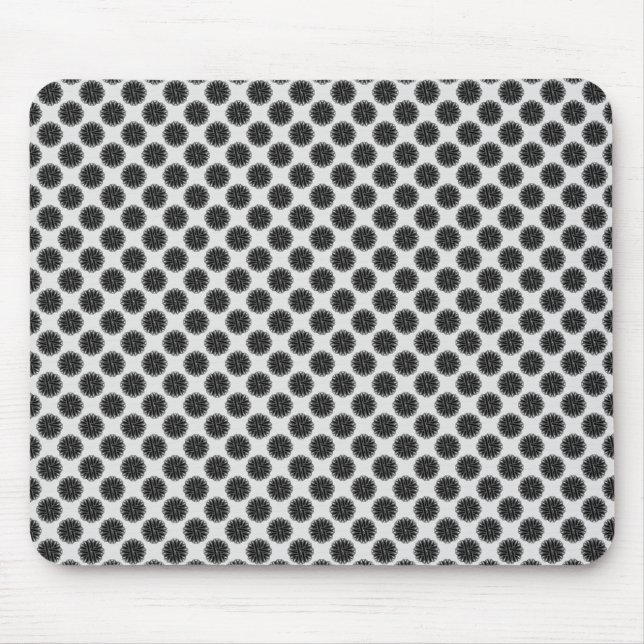 Black Flower Ribbon by Kenneth Yoncich Mouse Pad (Front)