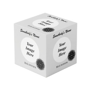 Black Flower Ribbon Template by Kenneth Yoncich Cube