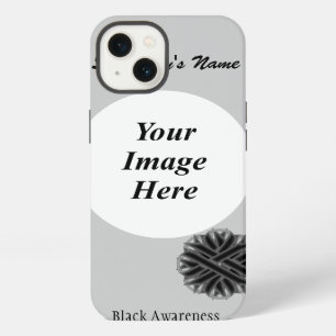 Black Flower Ribbon Tmpl by Kenneth Yoncich iPhone 13 Case