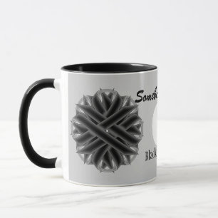 Black Flower Ribbon Tmpl by Kenneth Yoncich Mug