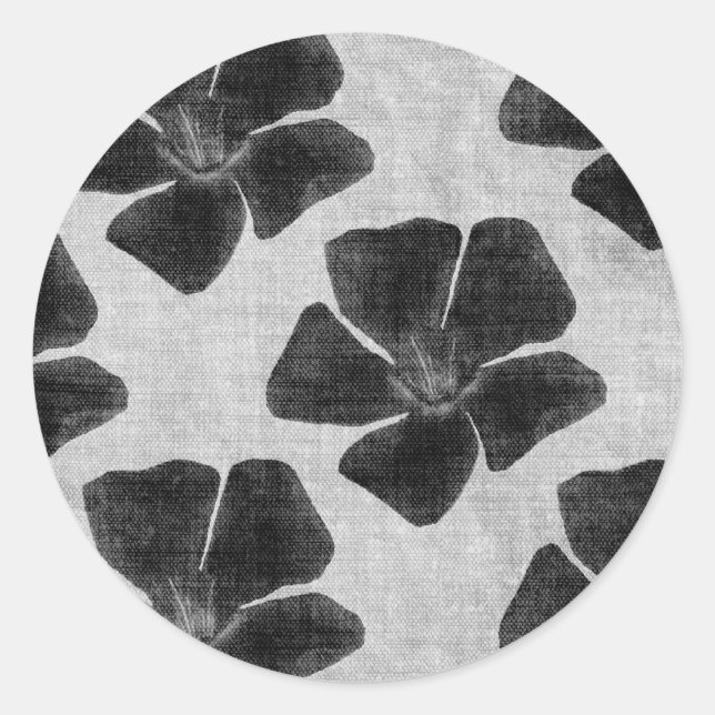 Black Flower Stickers (Front)