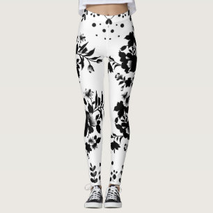 Black flowers  leggings