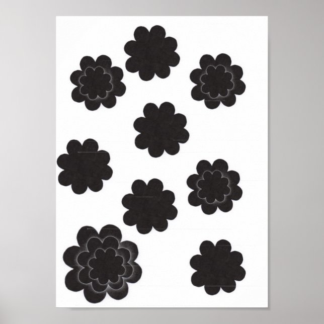 Black Flowers Poster (Front)
