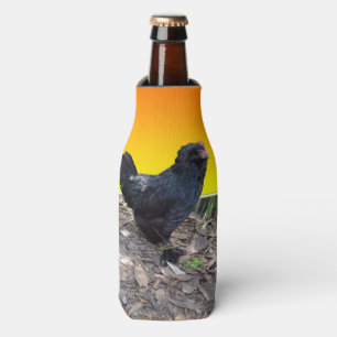 Black Fluffy Rooster, Bottle Cooler