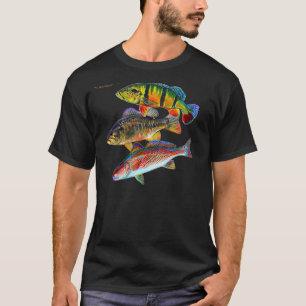 Black Fly Peacock Smallmouth Bass Fishing Redfish T-Shirt