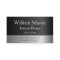 Black Foil & Steel Effect, Monogram Business Card