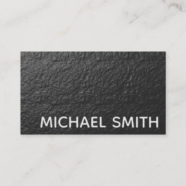 Black Foil Texture Business Card (Front)