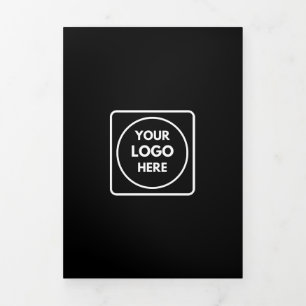 Black Folded Brochure Custom Modern Business
