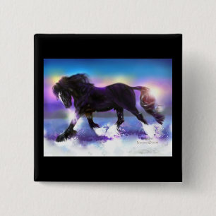 Black Foot Shire 15 Cm Square Badge