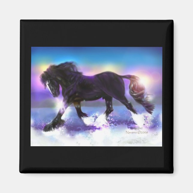 Black Foot Shire Magnet (Front)