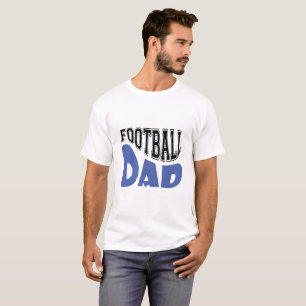 Black Football Dad Typography T-Shirt