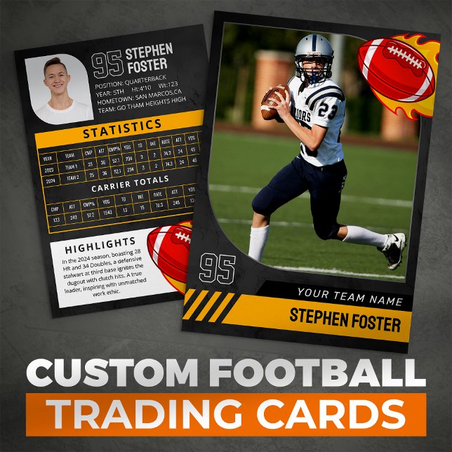 Black Football Trading Card Sport Player Photo (Creator Uploaded)