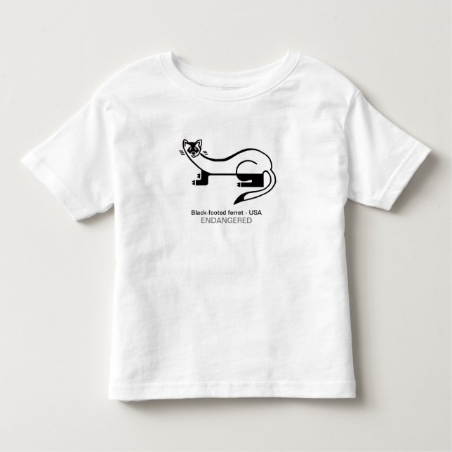  Black-footed FERRET - Animal graphic- USA - Toddler T-Shirt (Front)
