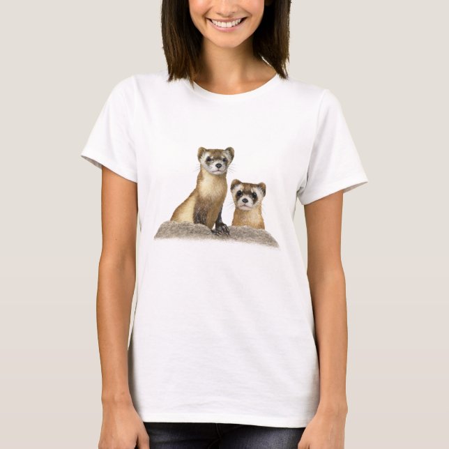 Black-footed Ferret Duo T-shirt (Front)