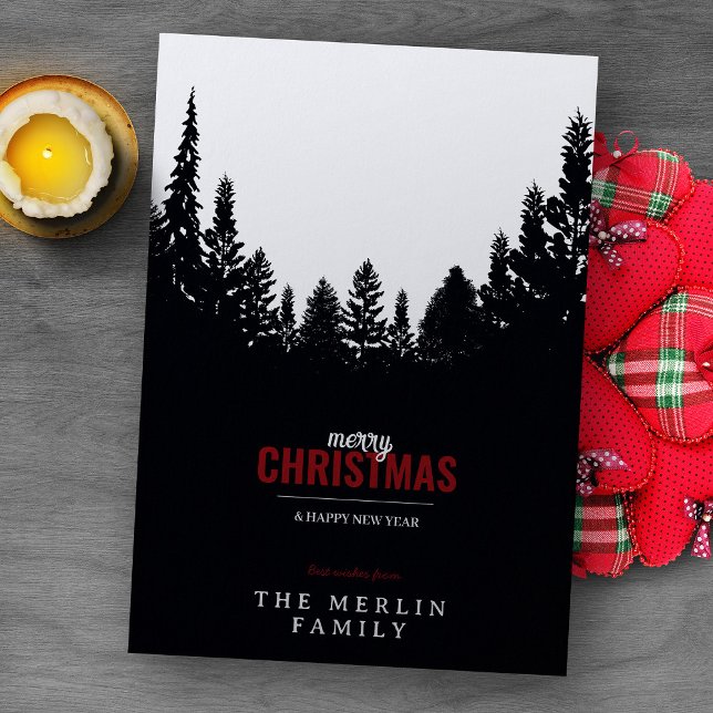 Black Forest and Snow Merry Christmas Holiday Card (Creator Uploaded)