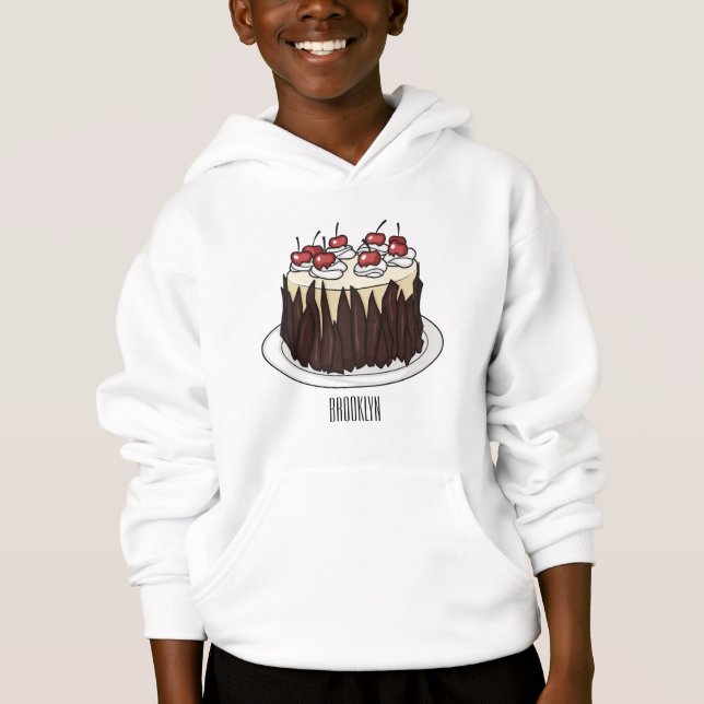 Black Forest cake cartoon illustration   (Front)