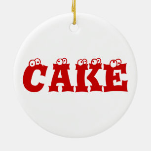 Black forest cake ceramic tree decoration