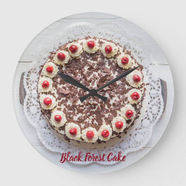 Black Forest Cake for gateau sweet tooth baking Large Clock (Front)